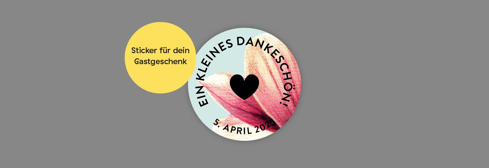 Dankeschön-Sticker: Spring Flower